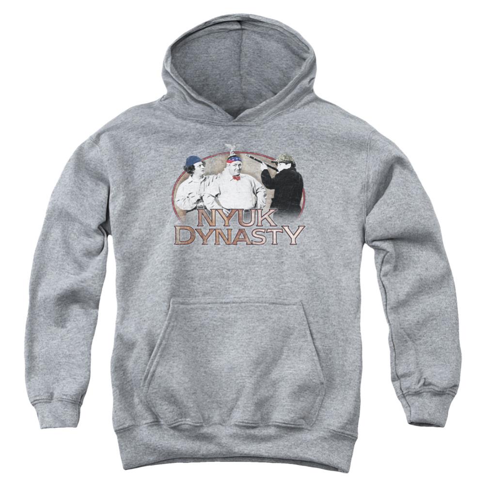 Three Stooges Nyuk Dynasty Youth Cotton Poly Pull-Over Hoodie