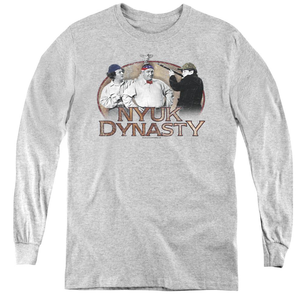 Three Stooges Nyuk Dynasty Youth Long-Sleeve T-Shirt