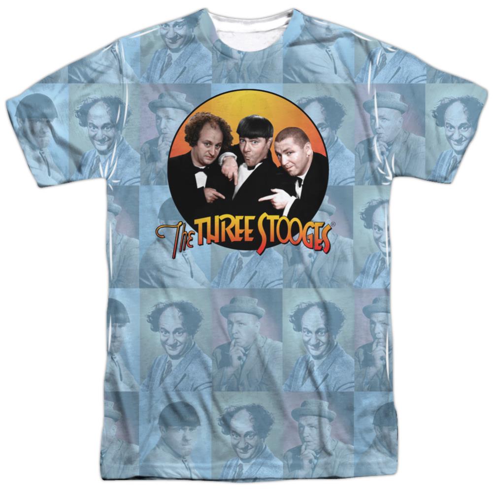 Three Stooges Portraits Men's Regular Fit Polyester Short-Sleeve T-Shirt