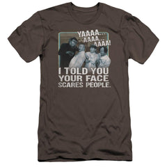 Three Stooges Scares People Men's Ultra-Soft 30/1 Cotton Slim Short-Sleeve T-Shirt