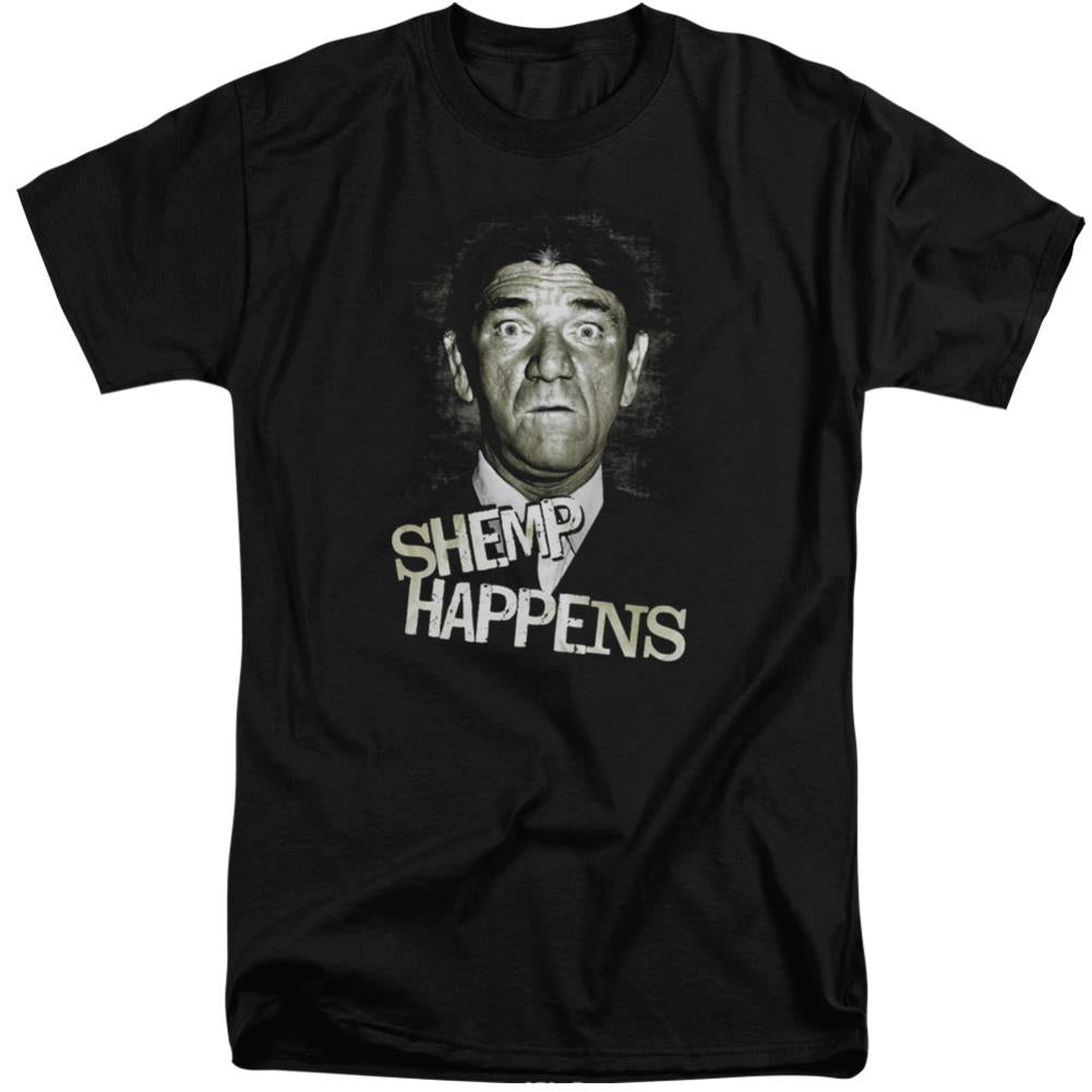 Three Stooges Shemp Happens Men's 18/1 Tall Cotton Short-Sleeve T-Shirt