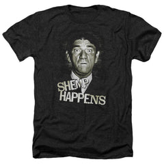 Three Stooges Shemp Happens Men's 30/1 Heather 60 40 Poly Short-Sleeve T-Shirt