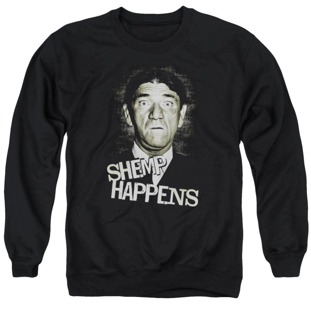Three Stooges Shemp Happens Men's Crewneck 50 50 Poly Long-Sleeve T-Shirt