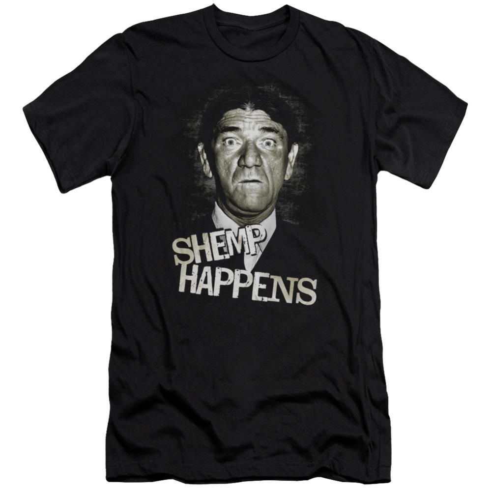 Three Stooges Shemp Happens Men's Ultra-Soft 30/1 Cotton Slim Short-Sleeve T-Shirt