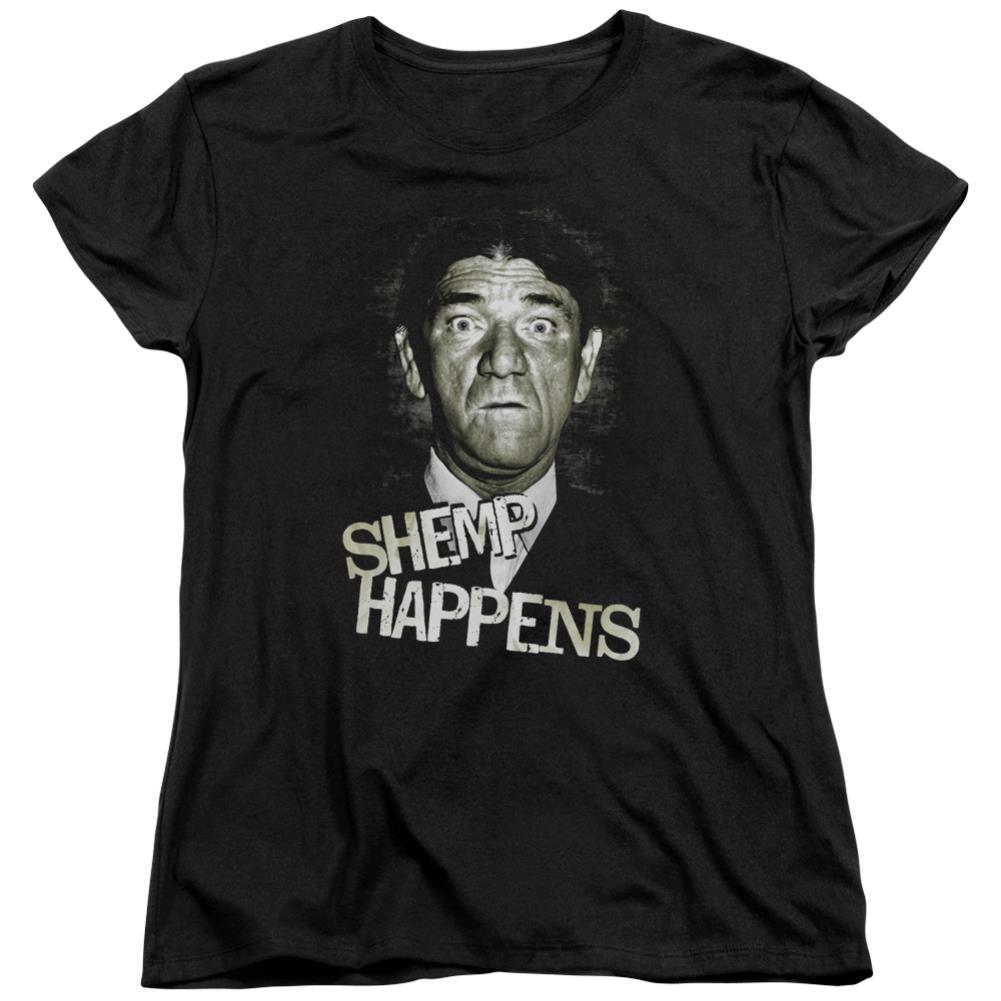 Three Stooges Shemp Happens Women's 18/1 Cotton Short-Sleeve T-Shirt