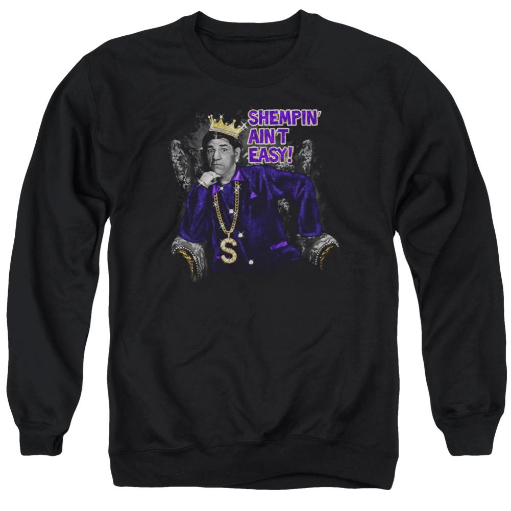 Three Stooges Shempin Men's Crewneck 50 50 Poly Long-Sleeve T-Shirt