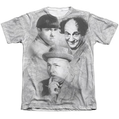 Three Stooges Signature Men's Regular Fit Poly Cotton Short-Sleeve T-Shirt