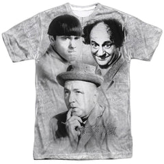 Three Stooges Signature Men's Regular Fit Polyester Short-Sleeve T-Shirt