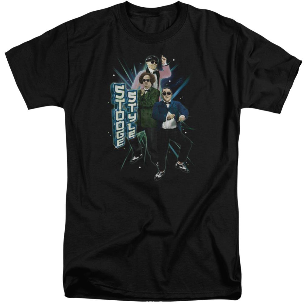 Three Stooges Stooge Style Men's 18/1 Tall Cotton Short-Sleeve T-Shirt
