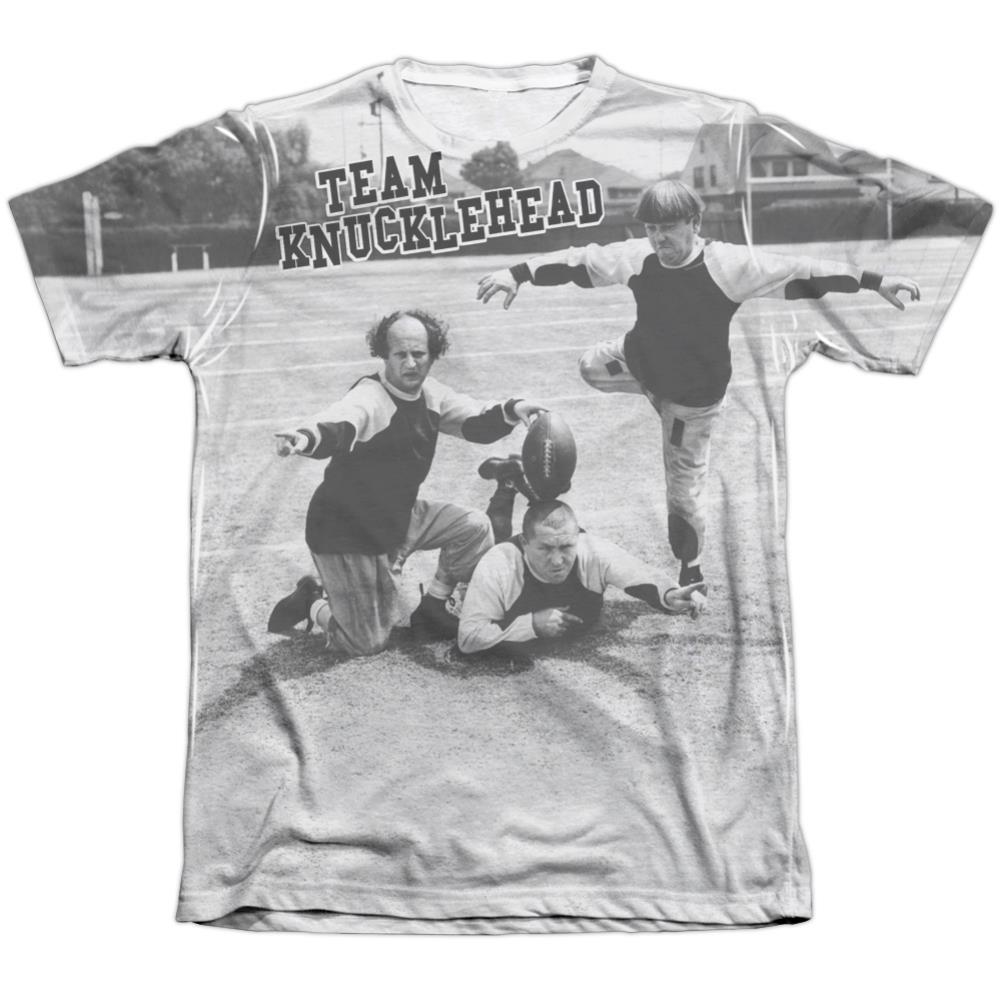 Three Stooges Team Knucklehead Men's Regular Fit Poly Cotton Short-Sleeve T-Shirt