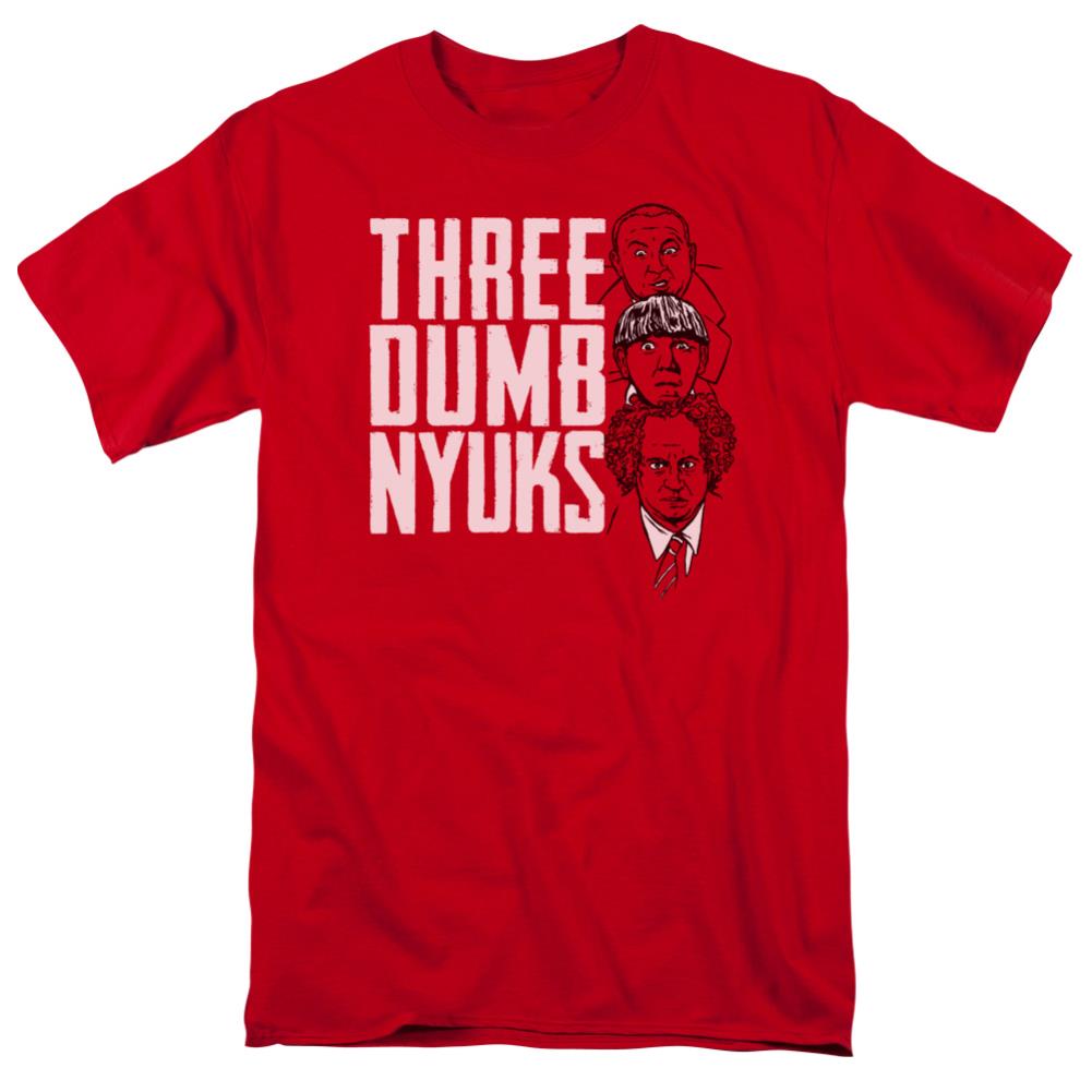 Three Stooges Three Dumb Nyuks Men's 18/1 Cotton Short-Sleeve T-Shirt