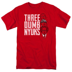 Three Stooges Three Dumb Nyuks Men's 18/1 Cotton Short-Sleeve T-Shirt