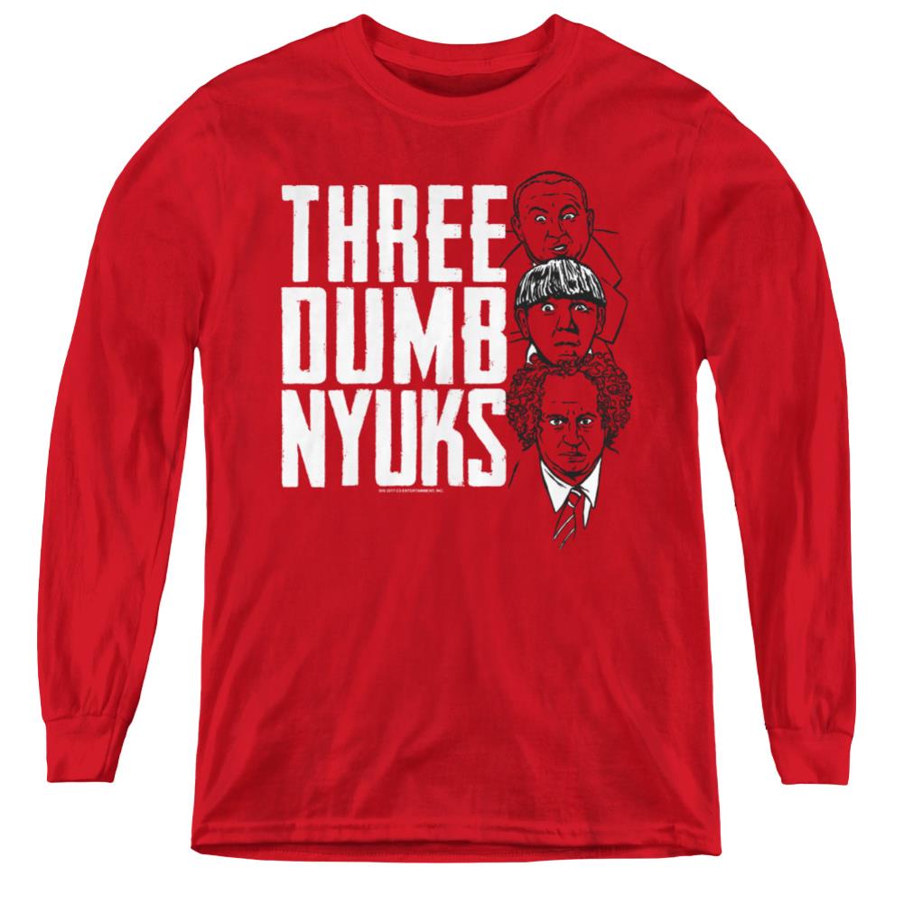 Three Stooges Three Dumb Nyuks Youth Long-Sleeve T-Shirt