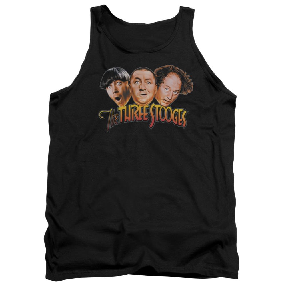 Three Stooges Three Head Logo Men's 18/1 Cotton Tank Top