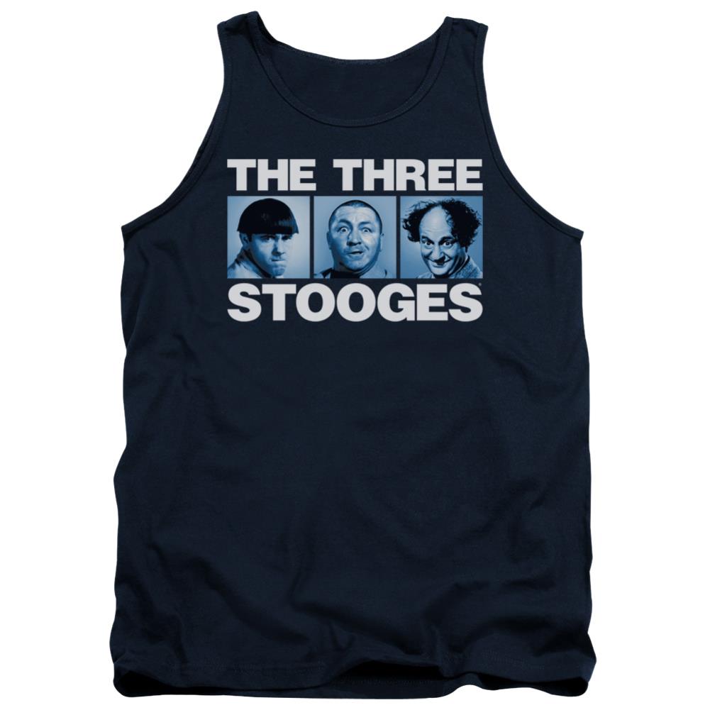 Three Stooges Three Squares Men's 18/1 Cotton Tank Top