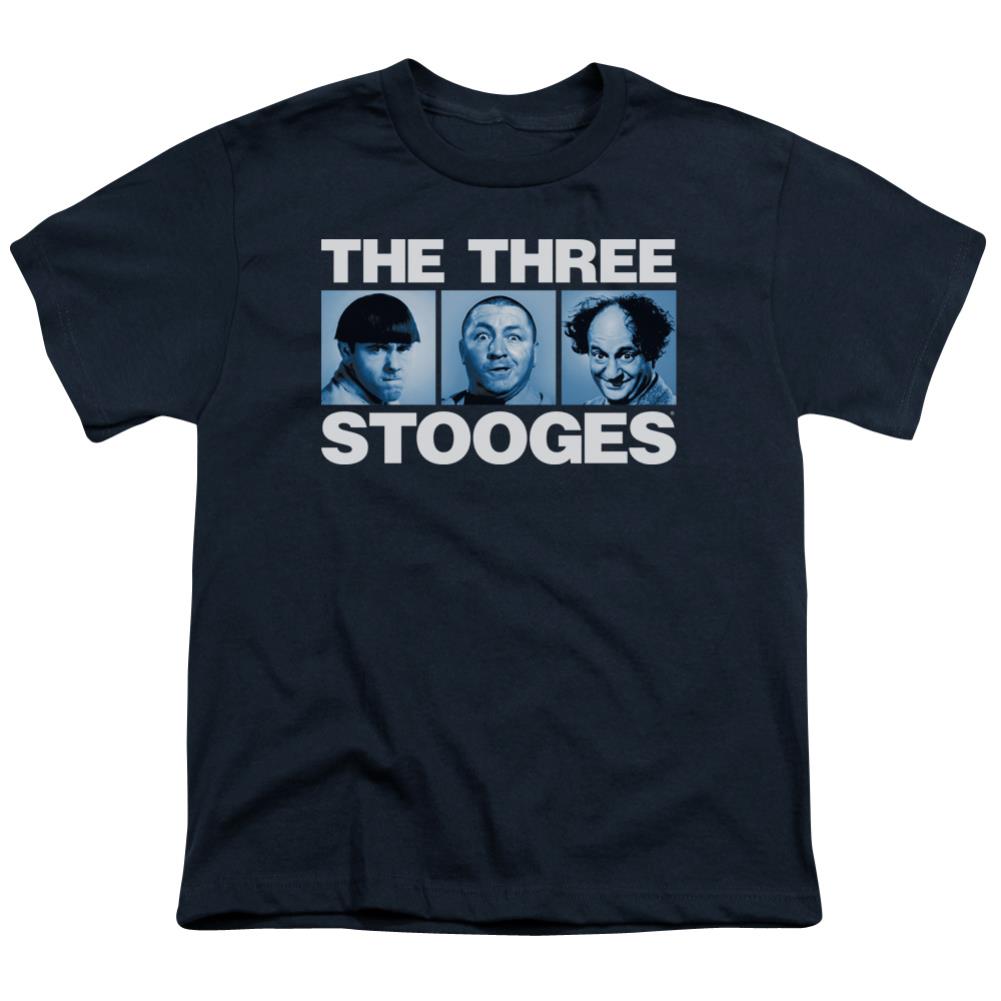 Three Stooges Three Squares Youth 18/1 100% Cotton Short-Sleeve T-Shirt