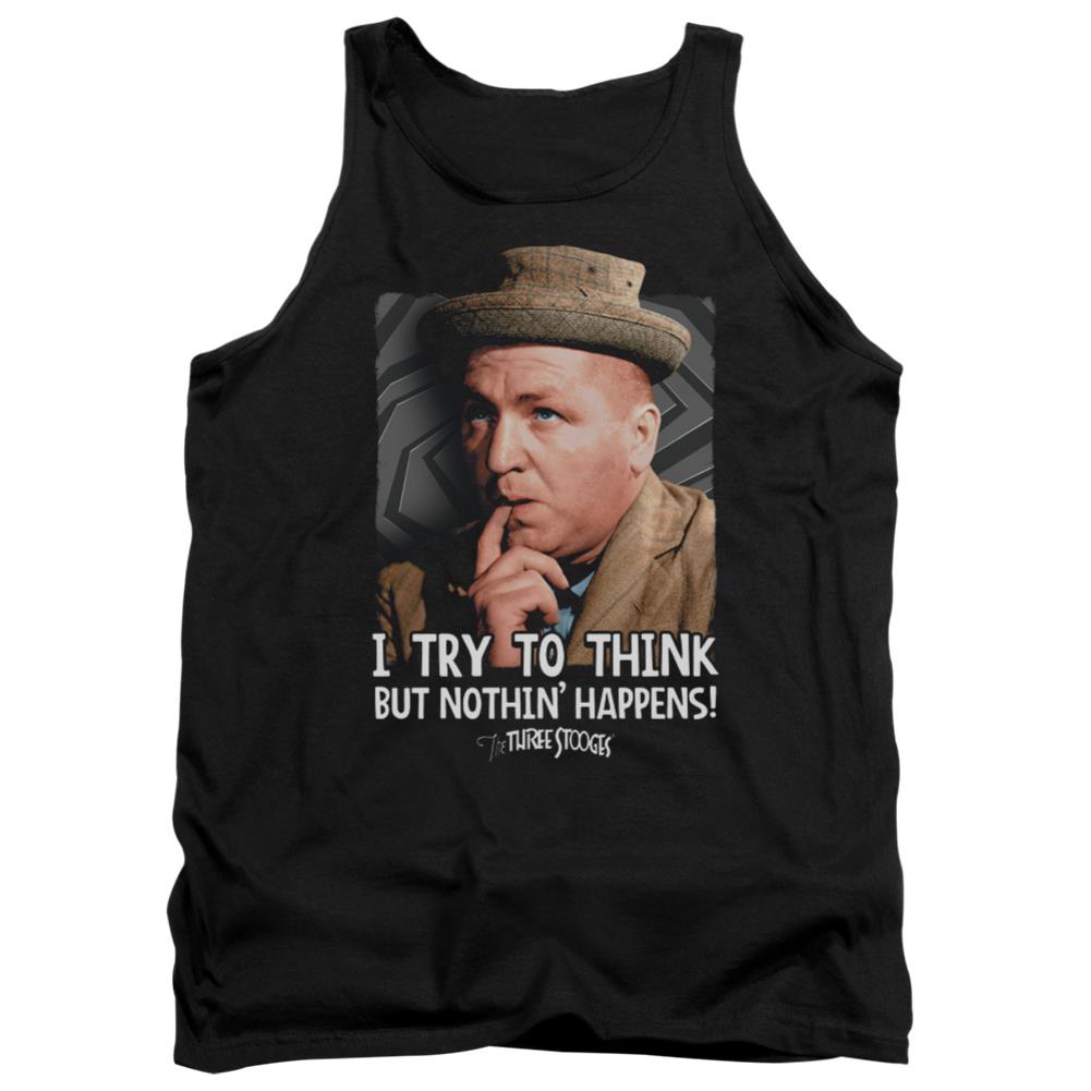 Three Stooges Try To Think Men's 18/1 Cotton Tank Top