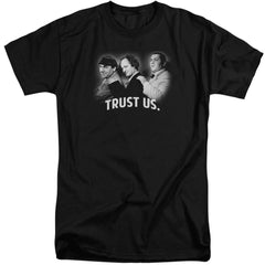 Three Stooges Turst Us Men's 18/1 Tall Cotton Short-Sleeve T-Shirt