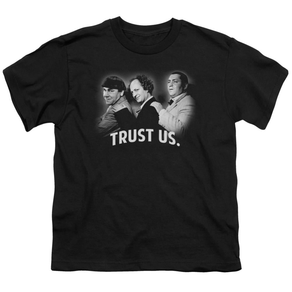 Three Stooges Turst Us Youth 18/1 100% Cotton Short-Sleeve T-Shirt