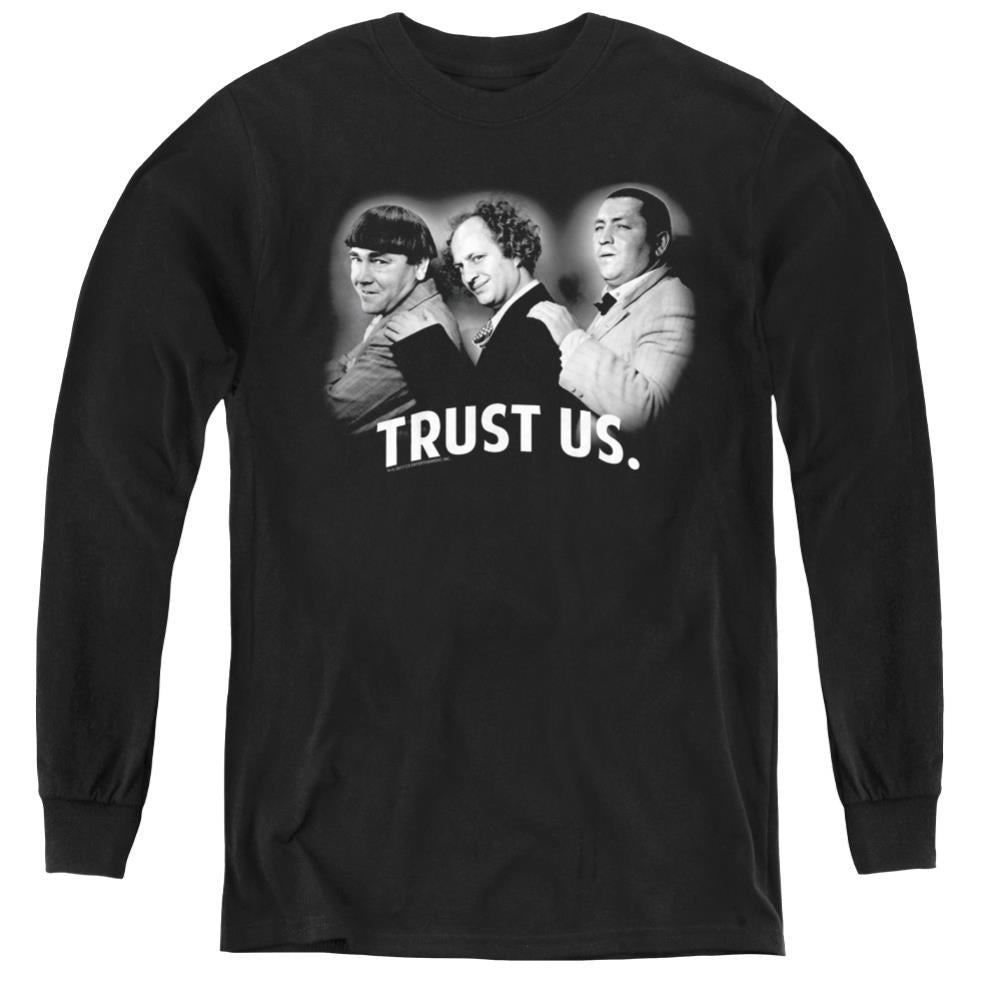 Three Stooges Turst Us Youth Long-Sleeve T-Shirt
