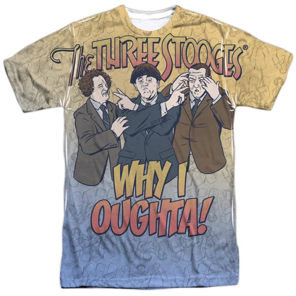 Three Stooges Why I Oughta Men's Regular Fit Polyester Short-Sleeve T-Shirt