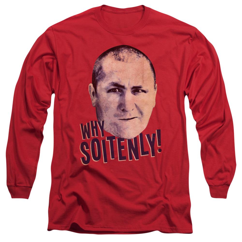 Three Stooges Why Soitenly Men's 18/1 Cotton Long-Sleeve T-Shirt
