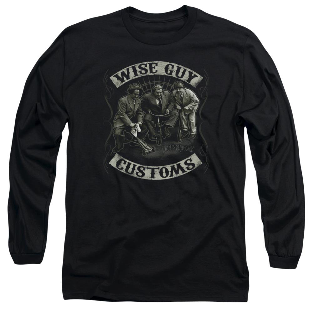 Three Stooges Wise Guy Customs Men's 18/1 Cotton Long-Sleeve T-Shirt