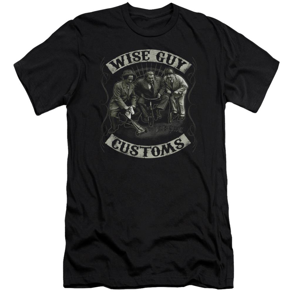 Three Stooges Wise Guy Customs Men's Ultra-Soft 30/1 Cotton Slim Short-Sleeve T-Shirt
