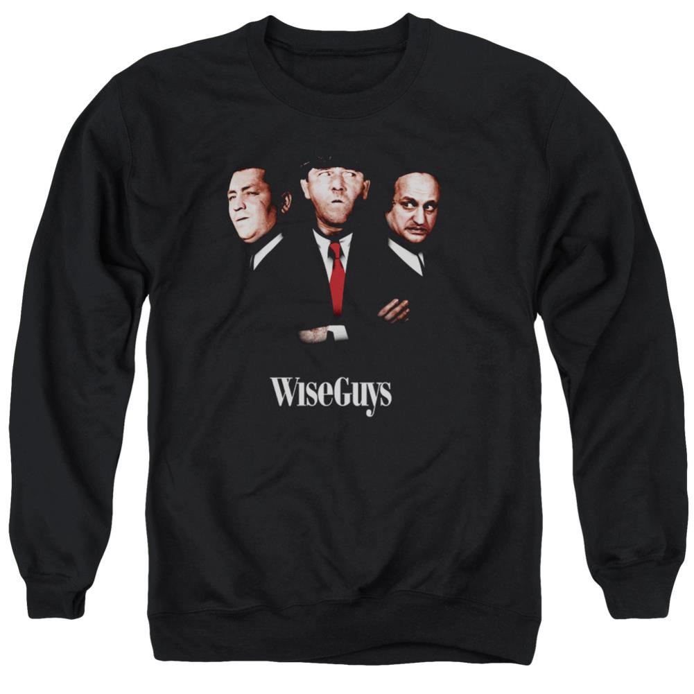 Three Stooges Wiseguys Men's Crewneck 50 50 Poly Long-Sleeve T-Shirt