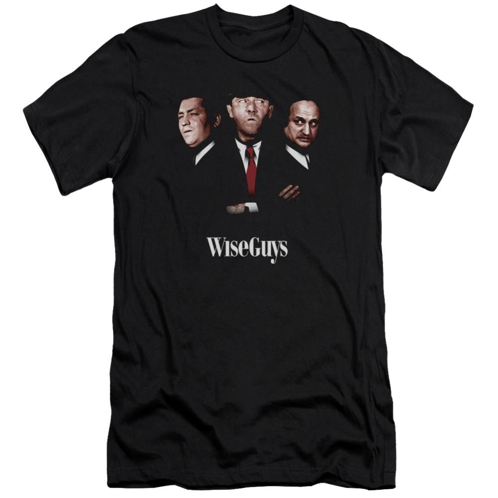Three Stooges Wiseguys Men's Ultra-Soft 30/1 Cotton Slim Short-Sleeve T-Shirt