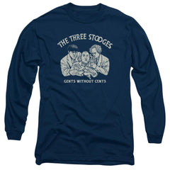 Three Stooges Without Cents Men's 18/1 Cotton Long-Sleeve T-Shirt