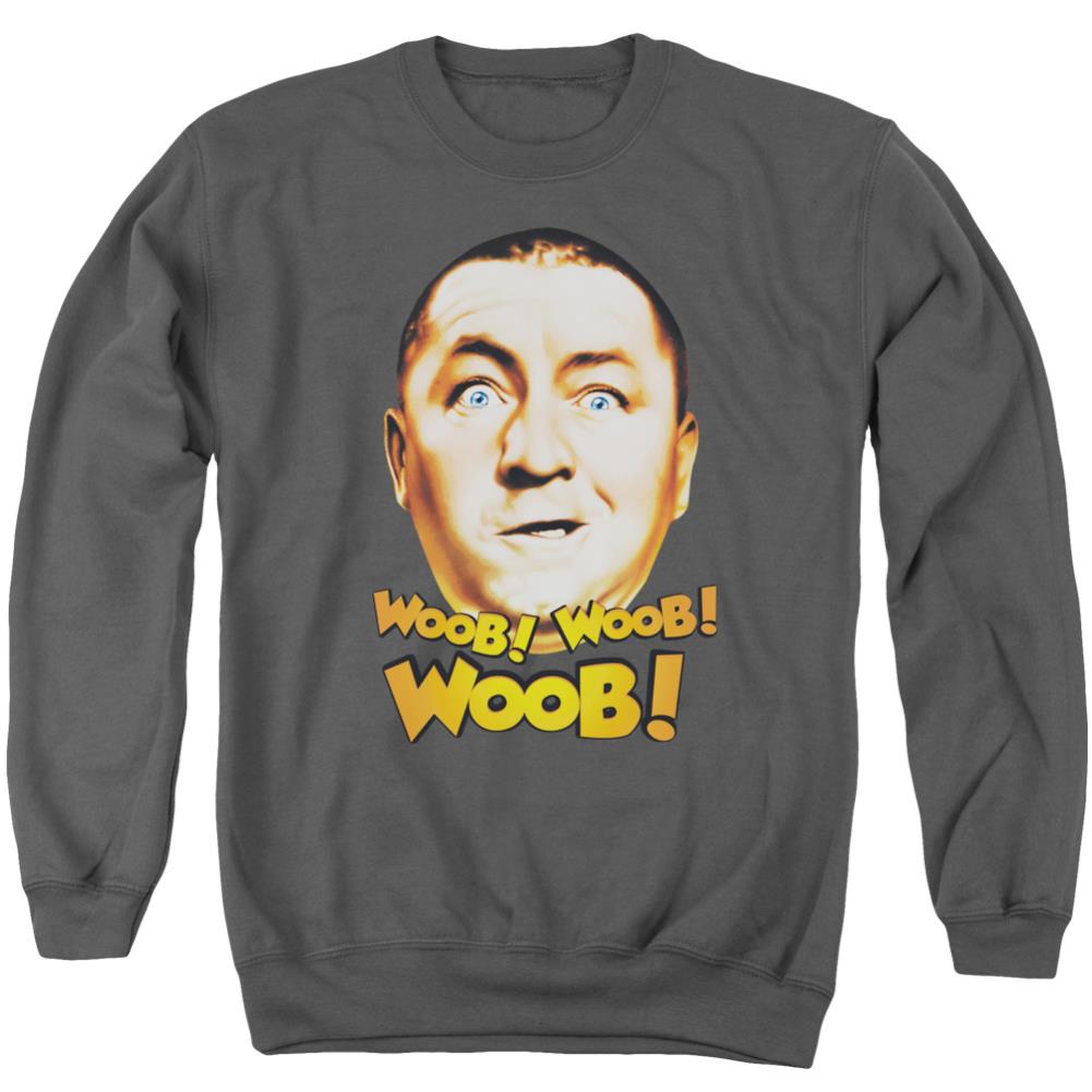 Three Stooges Woob Woob Woob Men's Crewneck 50 50 Poly Long-Sleeve T-Shirt
