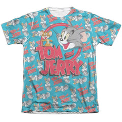 Tom And Jerry Double Trouble Men's Regular Fit Poly Cotton Short-Sleeve T-Shirt