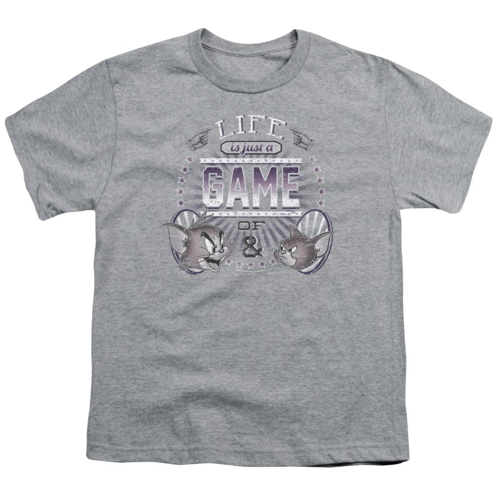 Tom And Jerry Life Is A Game Youth 18/1 100% Cotton Short-Sleeve T-Shirt