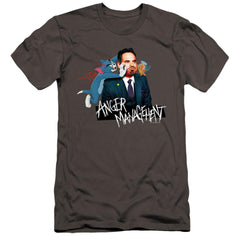 Tom And Jerry Movie Anger Management Men's Ultra-Soft 30/1 Cotton Slim Short-Sleeve T-Shirt