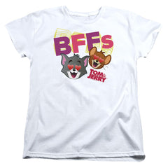 Tom And Jerry Movie Bffs Women's 18/1 Cotton Short-Sleeve T-Shirt