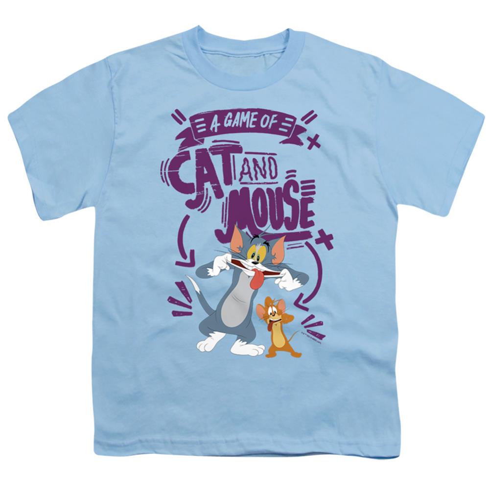 Tom And Jerry Movie Cat And Mouse Youth 18/1 100% Cotton Short-Sleeve T-Shirt