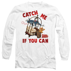 Tom And Jerry Movie Catch Me If You Can Men's 18/1 Cotton Long-Sleeve T-Shirt