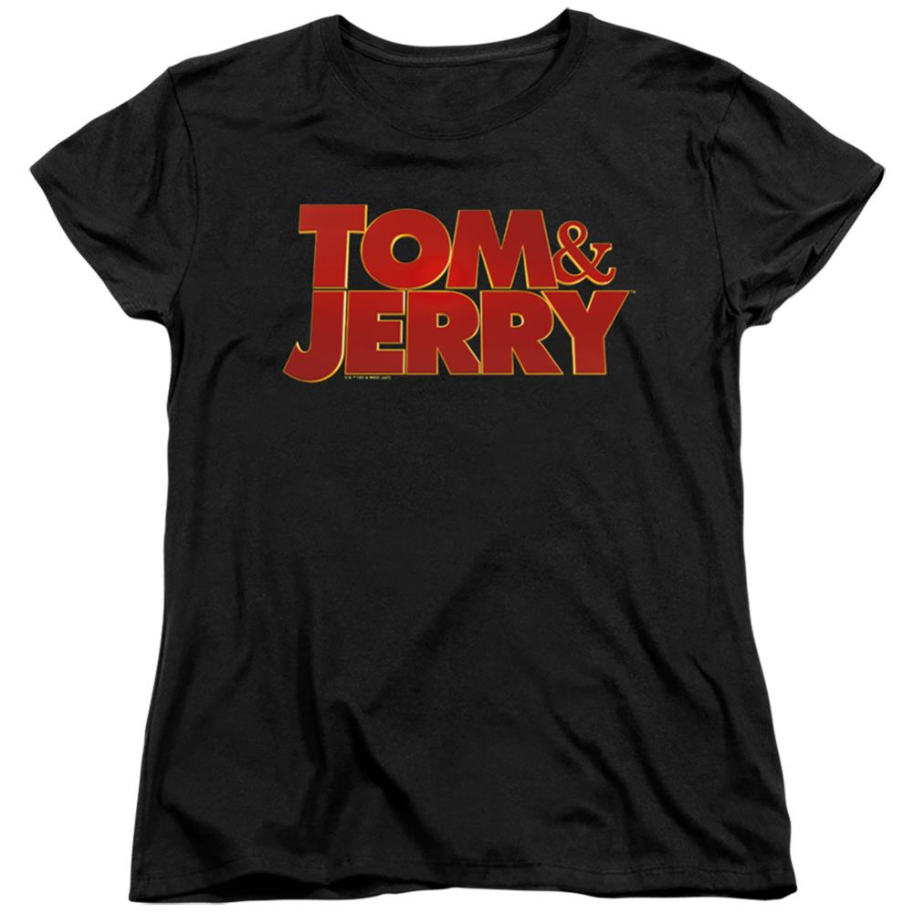 Tom And Jerry Movie Movie Logo Women's 18/1 Cotton Short-Sleeve T-Shirt