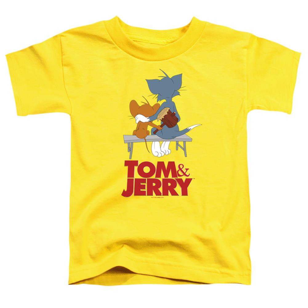 Tom And Jerry Movie Park Bench Toddler 18/1 Cotton Short-Sleeve T-Shirt