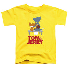 Tom And Jerry Movie Park Bench Toddler 18/1 Cotton Short-Sleeve T-Shirt