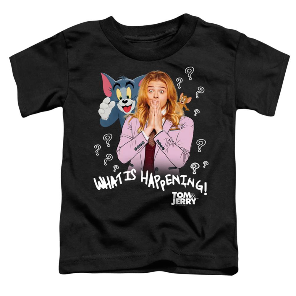 Tom And Jerry Movie What Is Happening Toddler 18/1 Cotton Short-Sleeve T-Shirt