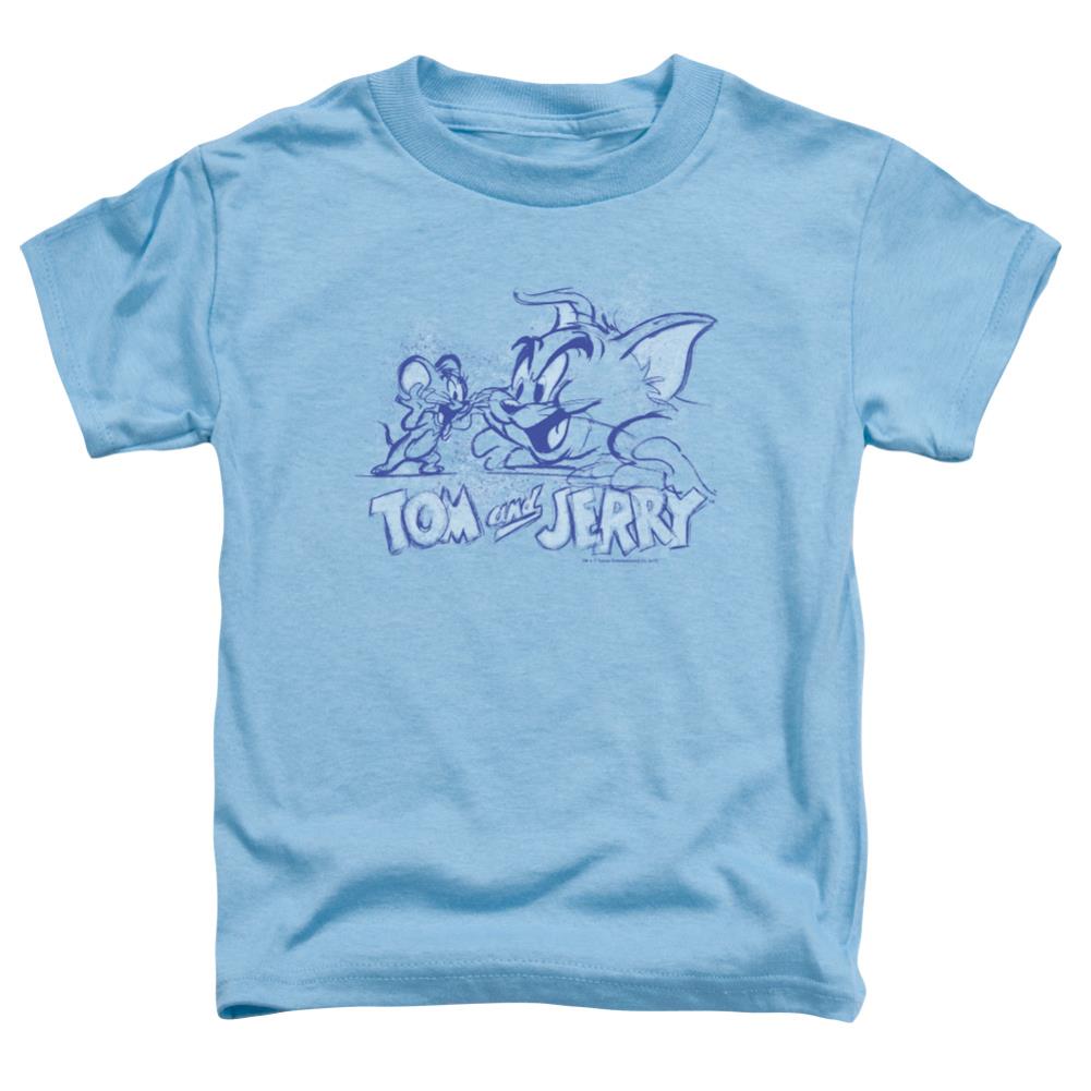Tom And Jerry Sketchy Toddler 18/1 Cotton Short-Sleeve T-Shirt