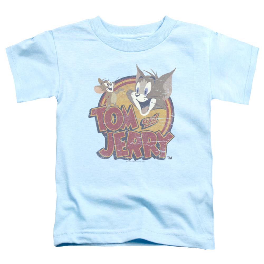 Tom And Jerry Water Damaged Toddler 18/1 Cotton Short-Sleeve T-Shirt