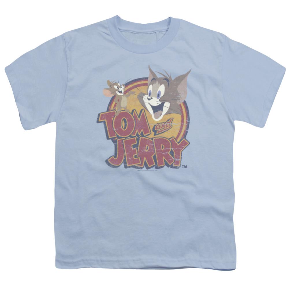 Tom And Jerry Water Damaged Youth 18/1 100% Cotton Short-Sleeve T-Shirt