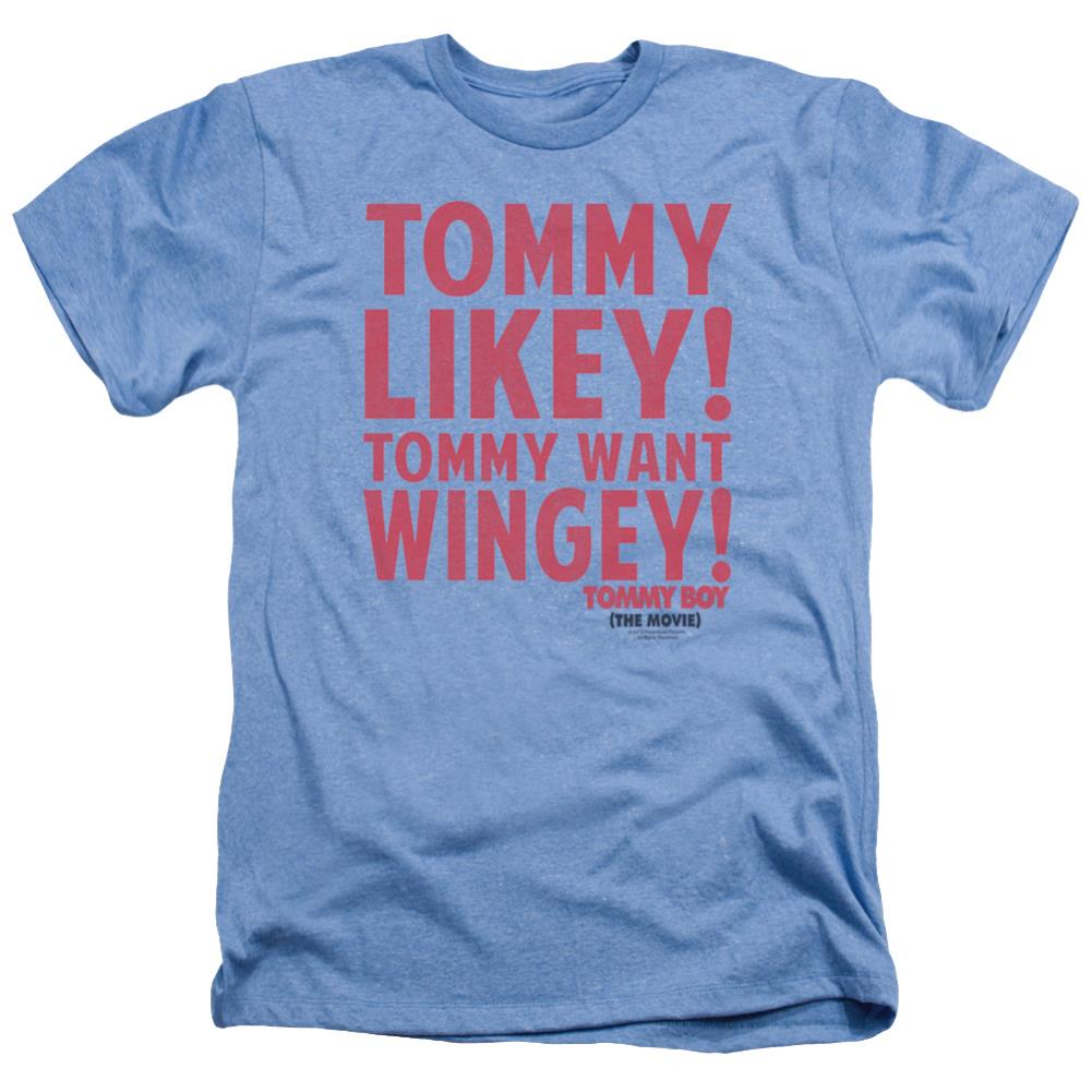 Tommy Boy Want Wingey Men's 30/1 Heather 60 40 Poly Short-Sleeve T-Shirt