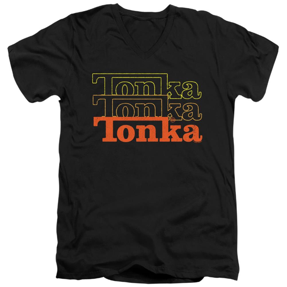 Tonka Fuzzed Repeat Men's 30/1 Cotton Slim V-Neck T-Shirt