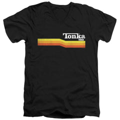 Tonka Tonka Stripe Men's 30/1 Cotton Slim V-Neck T-Shirt