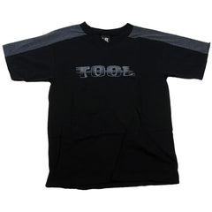 Tool Men's Black and Gray V-Neck Logo Jersey T-Shirt