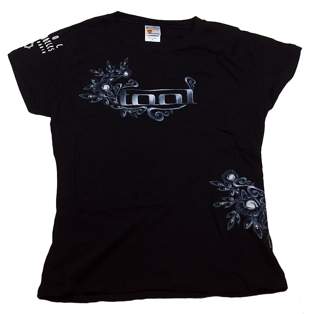 Tool Women's Floral Eye 10,000 Days Los Angeles Black Tour Babydoll T-Shirt